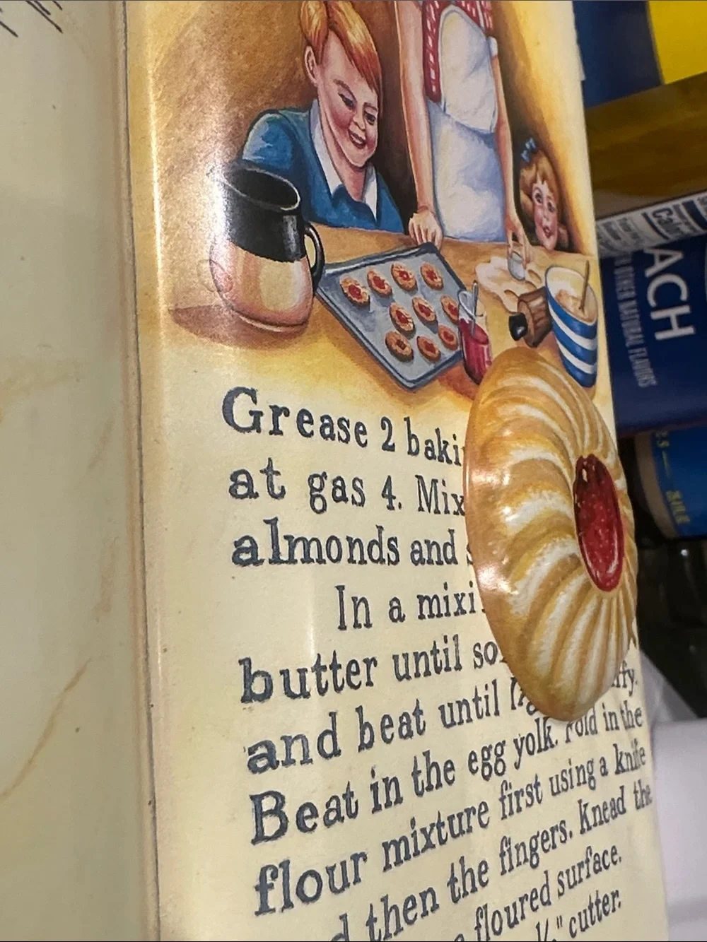 Vintage Cookbook metal Cookie Tin silver Crane company England Jam Biscuit gift